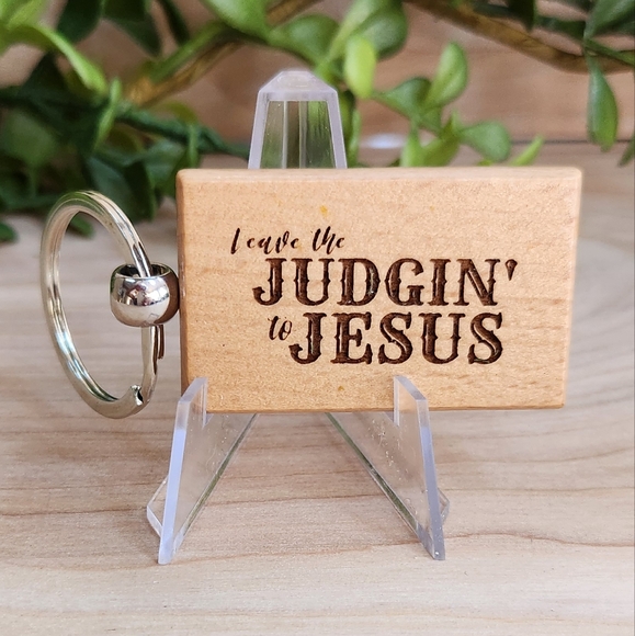 America & Jesus Gift Set * Laser Engraved Wood Keychain And Magnet Bottle Opener - Picture 2 of 7
